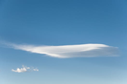 Wind clouds with blue sky