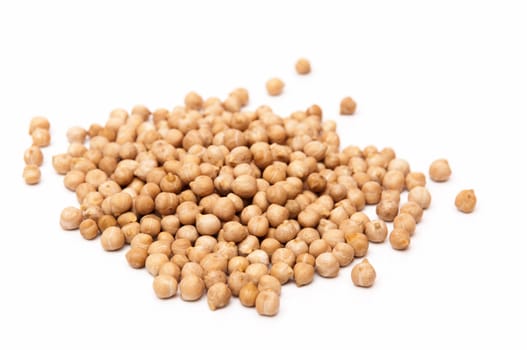 chickpeas on a white background
