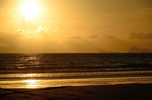 Sunset sky at Ao yai, Payam island, Ranong, Thailand