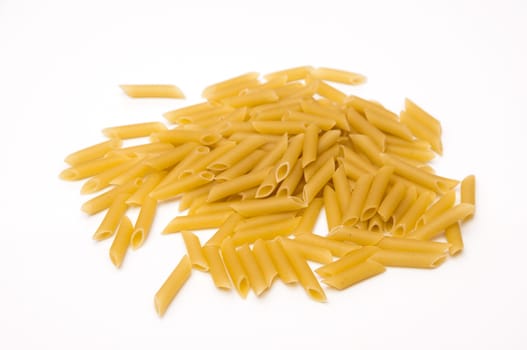 Macaroni on a white background