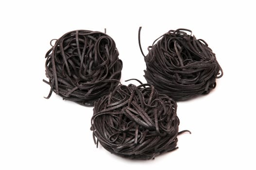 Italian black paste on a white background