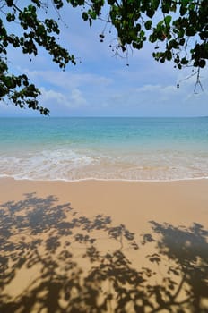 Nice beach with sea background at Payam island, Ranong, Thailand