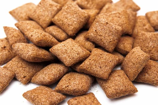 breakfast cereals on a white background