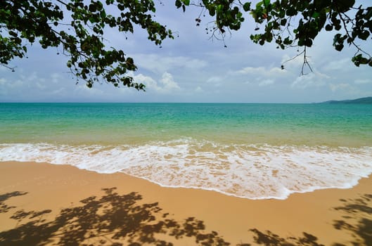 Nice beach with sea background at Payam island, Ranong, Thailand