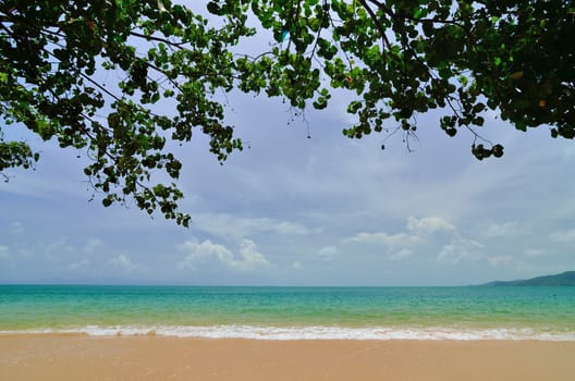 Nice beach with sea background at Payam island, Ranong, Thailand