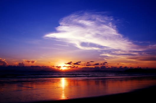 Sunset sky at Ao yai, Payam island, Ranong, Thailand