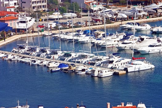 Marina in the small fishing place Tribunj, Croatia