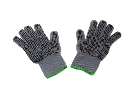 crystals gloves on a white background