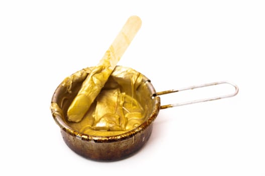 boat depilatory wax on a white background