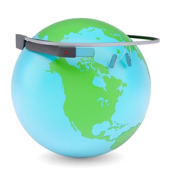 Google eyes on the planet. Isolated render on a white background