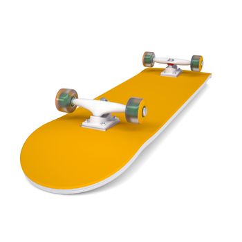 Orange skateboard. Isolated render on a white background