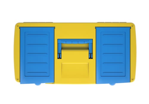 Plastic tool box. Isolated render on a white background