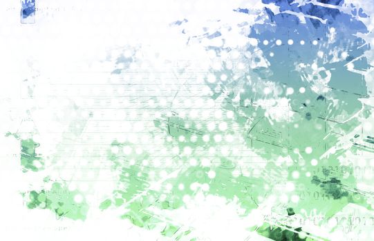 Artistic Grunge Splatter with Print Pattern Art