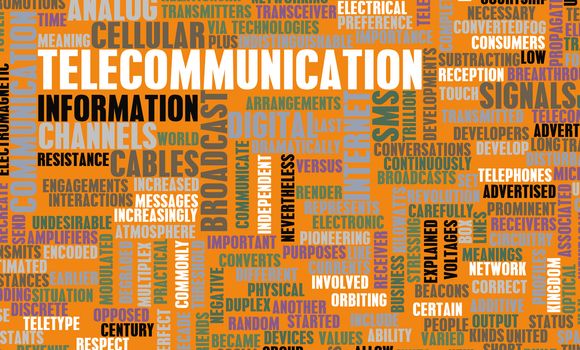 Telecommunications Net Global Industry as a Art