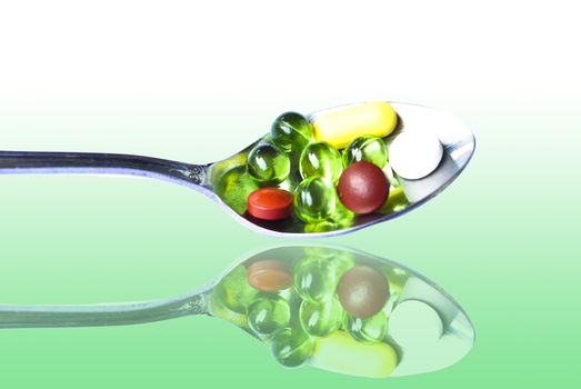 Silver Spoon with Pills
