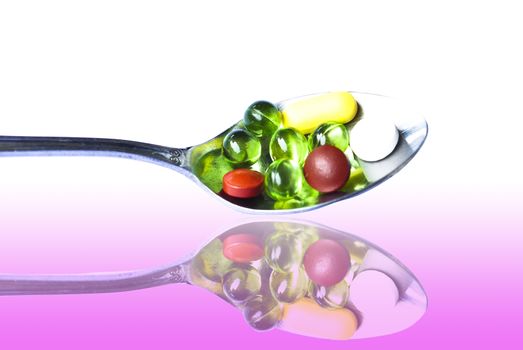Silver Spoon with Pills