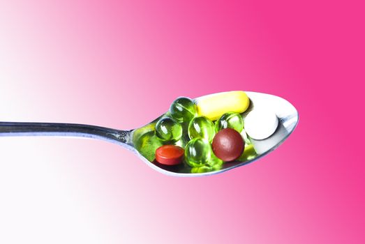 Silver Spoon with Pills