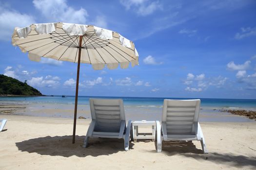 chair on the beach for relax