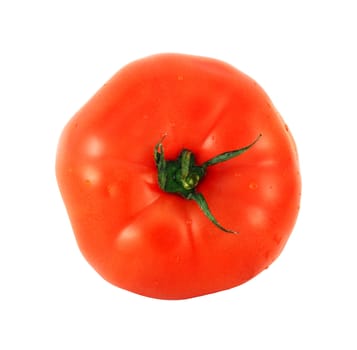 One tomato isolated on white background