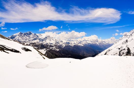 Himalayas mountains panorama landscape view, Annapurna area, Nepal