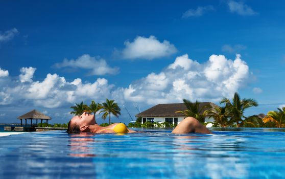 Woman at the swimming pool 