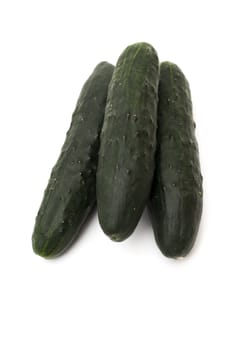 green cucumber on a white background