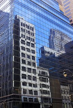 High buildings in New York. Manhattan