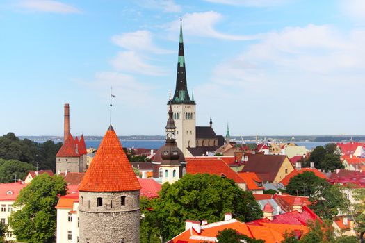 View over the Old Town of Tallinn, Estonia 