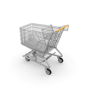 A shopping cart is handy if you want to buy a lot.