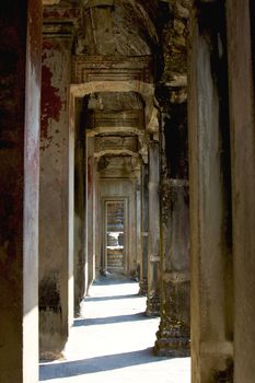 Walk way around Angkor wat ,Siem Reap,Cambodia