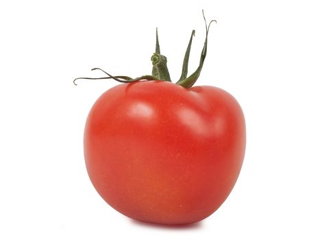 fresh red tomato isolated on white background