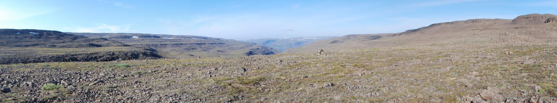 The landscape of the Western part of the plateau Putorana plateau. Taimyr Peninsula, Russia.