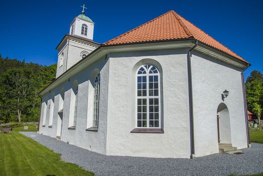 Hogdals church belongs to Iddefjorden congregation  in Str��mstads Pastorat located in Hogdal in Sr��mstads municipality, Sweden. The church is built of stone in 1856.