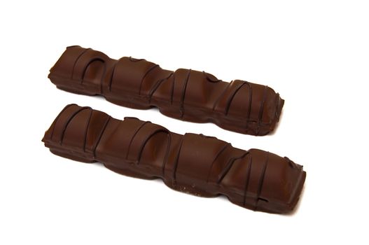 chocolate bars on a white background