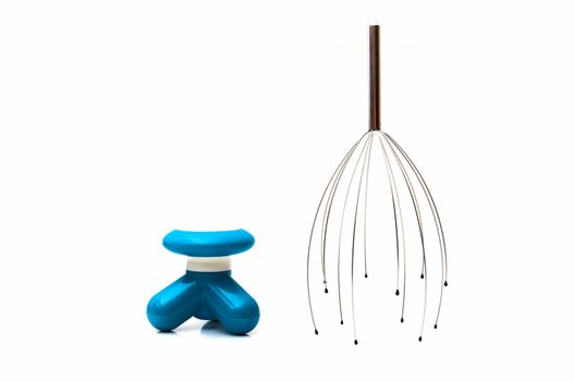Several massagers on a white background