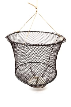 fishing net on a white background