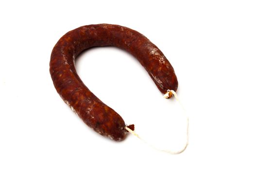 spicy chorizo ??on a white background