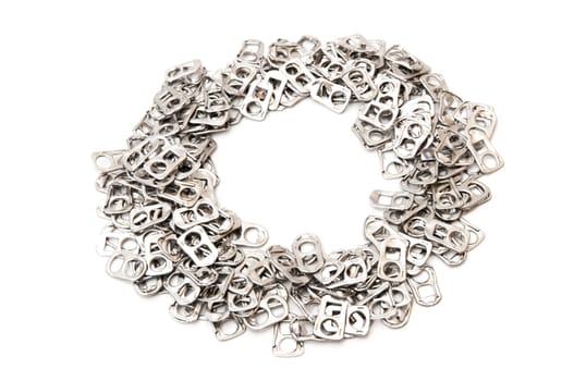 rings of soft drinks on a white background
