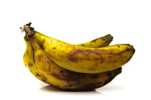 Canary bananas on a white background