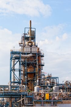 View of big oil refinery of a sky background