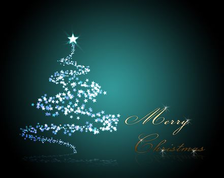 christmas background for your designs with a christmas tree ans Merry Christmas Text