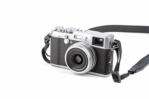 Camera with retro look on a white background