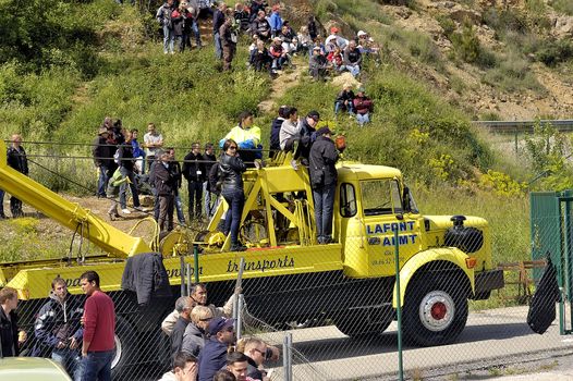 nacelle truck on a road racing set