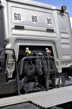 truck exposed on the circuit of the Cevennes in France at the time of the Grand Prix of France of trucks