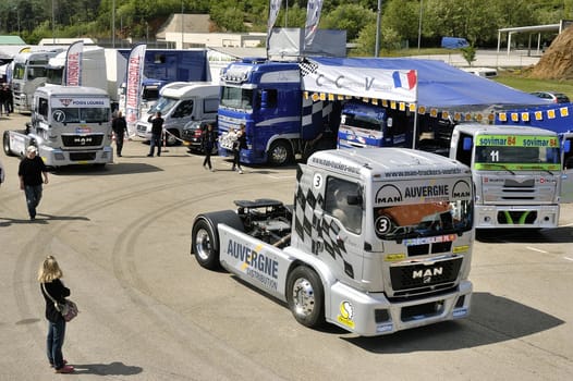 Ales - France - Grand Prix of France trucks May 25th and 26th, 2013 on the circuit of the Cevennes.