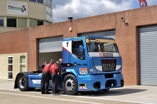 Ales - France - Grand Prix of France trucks May 25th and 26th, 2013 on the circuit of the Cevennes.