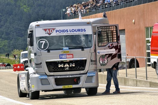Ales - France - Grand Prix of France trucks May 25th and 26th, 2013 on the circuit of the Cevennes.