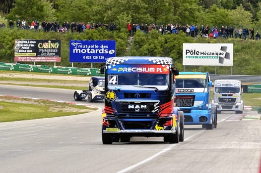 Ales - France - Grand Prix of France trucks May 25th and 26th, 2013 on the circuit of the Cevennes.