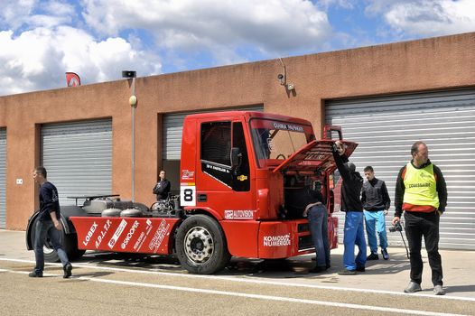Ales - France - Grand Prix of France trucks May 25th and 26th, 2013 on the circuit of the Cevennes.