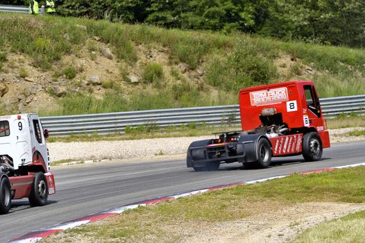 Ales - France - Grand Prix of France trucks May 25th and 26th, 2013 on the circuit of the Cevennes.